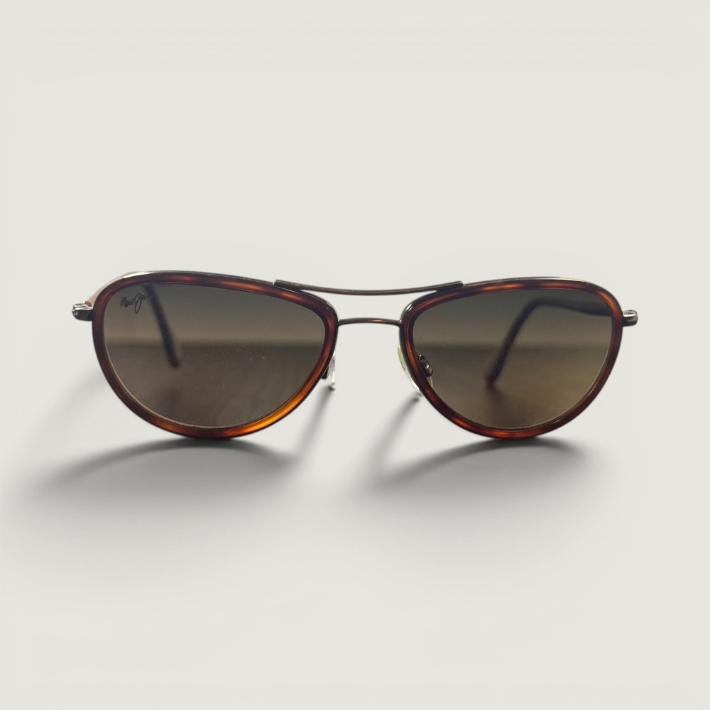 MAUI JIM SMALL KINE MJ-251 16C 54/20-137 Brown Polarized Aviator Sunglasses